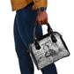 Ida B. Wells Shoulder Handbag with Newspaper Collage Design Powerful Portrait Civil Rights and Free Press Tribute - African Pride