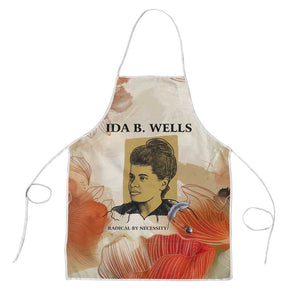 Ida B. Wells Apron with Floral Pen Design Illustrated Portrait Civil Rights and Journalism Tribute - African Pride