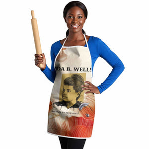 Ida B. Wells Apron with Floral Pen Design Illustrated Portrait Civil Rights and Journalism Tribute - African Pride