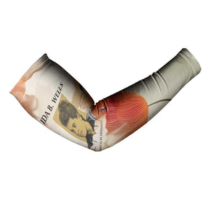 Ida B. Wells Arm Sleeves with Floral Pen Design Illustrated Portrait Civil Rights and Journalism Tribute - African Pride