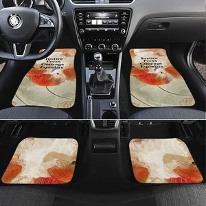 Ida B. Wells Car Mats with Floral Pen Design Illustrated Portrait Civil Rights and Journalism Tribute - African Pride