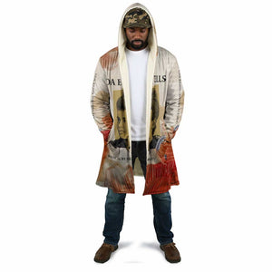 Ida B. Wells Cloak with Floral Pen Design Illustrated Portrait Civil Rights and Journalism Tribute - African Pride