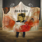 Ida B. Wells Hooded Blanket with Floral Pen Design Illustrated Portrait Civil Rights and Journalism Tribute - African Pride