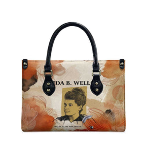 Ida B. Wells Leather Bag with Floral Pen Design Illustrated Portrait Civil Rights and Journalism Tribute - African Pride