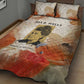 Ida B. Wells Quilt Bed Set with Floral Pen Design Illustrated Portrait Civil Rights and Journalism Tribute - African Pride