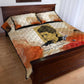 Ida B. Wells Quilt Bed Set with Floral Pen Design Illustrated Portrait Civil Rights and Journalism Tribute - African Pride