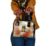 Ida B. Wells Shoulder Handbag with Floral Pen Design Illustrated Portrait Civil Rights and Journalism Tribute - African Pride