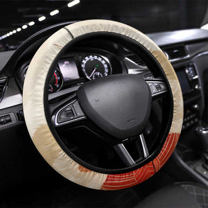 Ida B. Wells Steering Wheel Cover with Floral Pen Design Illustrated Portrait Civil Rights and Journalism Tribute - African Pride