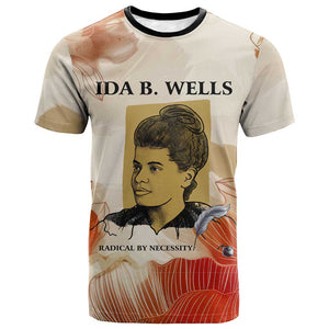 Ida B. Wells T shirt with Floral Pen Design Illustrated Portrait Civil Rights and Journalism Tribute - African Pride