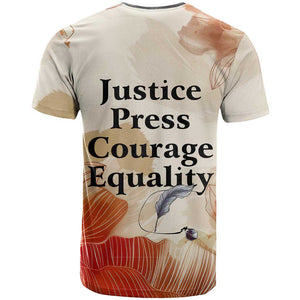 Ida B. Wells T shirt with Floral Pen Design Illustrated Portrait Civil Rights and Journalism Tribute - African Pride