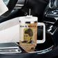 Ida B. Wells Tumbler With Handle with Floral Pen Design Illustrated Portrait Civil Rights and Journalism Tribute - African Pride