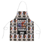 John Lewis Apron with Mugshot Collage Design Civil Rights Portrait Good Trouble Tribute - African Pride