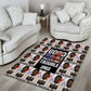 John Lewis Area Rug with Mugshot Collage Design Civil Rights Portrait Good Trouble Tribute - African Pride