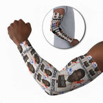 John Lewis Arm Sleeves with Mugshot Collage Design Civil Rights Portrait Good Trouble Tribute - African Pride