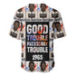 John Lewis Baseball Jersey with Mugshot Collage Design Civil Rights Portrait Good Trouble Tribute - African Pride