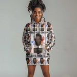 John Lewis Hoodie Dress with Mugshot Collage Design Civil Rights Portrait Good Trouble Tribute - African Pride