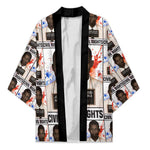 John Lewis Kimono with Mugshot Collage Design Civil Rights Portrait Good Trouble Tribute - African Pride