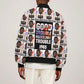 John Lewis Sleeve Zip Bomber Jacket with Mugshot Collage Design Civil Rights Portrait Good Trouble Tribute - African Pride