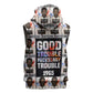 John Lewis Sleeveless Zip Hoodie with Mugshot Collage Design Civil Rights Portrait Good Trouble Tribute - African Pride