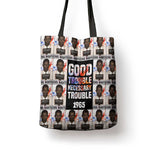 John Lewis Tote Bag with Mugshot Collage Design Civil Rights Portrait Good Trouble Tribute - African Pride