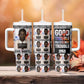 John Lewis Tumbler With Handle with Mugshot Collage Design Civil Rights Portrait Good Trouble Tribute - African Pride