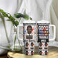 John Lewis Tumbler With Handle with Mugshot Collage Design Civil Rights Portrait Good Trouble Tribute - African Pride