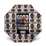 John Lewis Umbrella with Mugshot Collage Design Civil Rights Portrait Good Trouble Tribute - African Pride