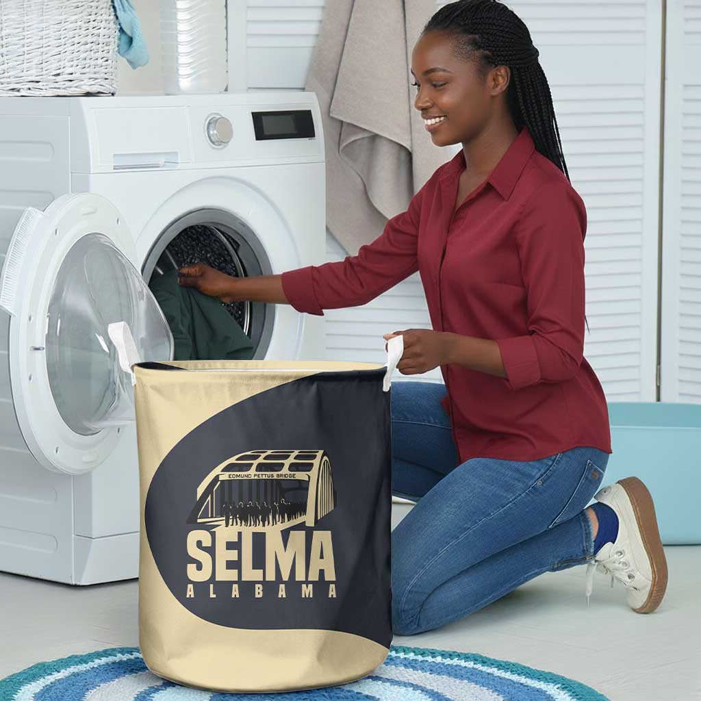 John Lewis Laundry Basket with Selma Bridge Graphic Civil Rights and Voting Rights Tribute - African Pride