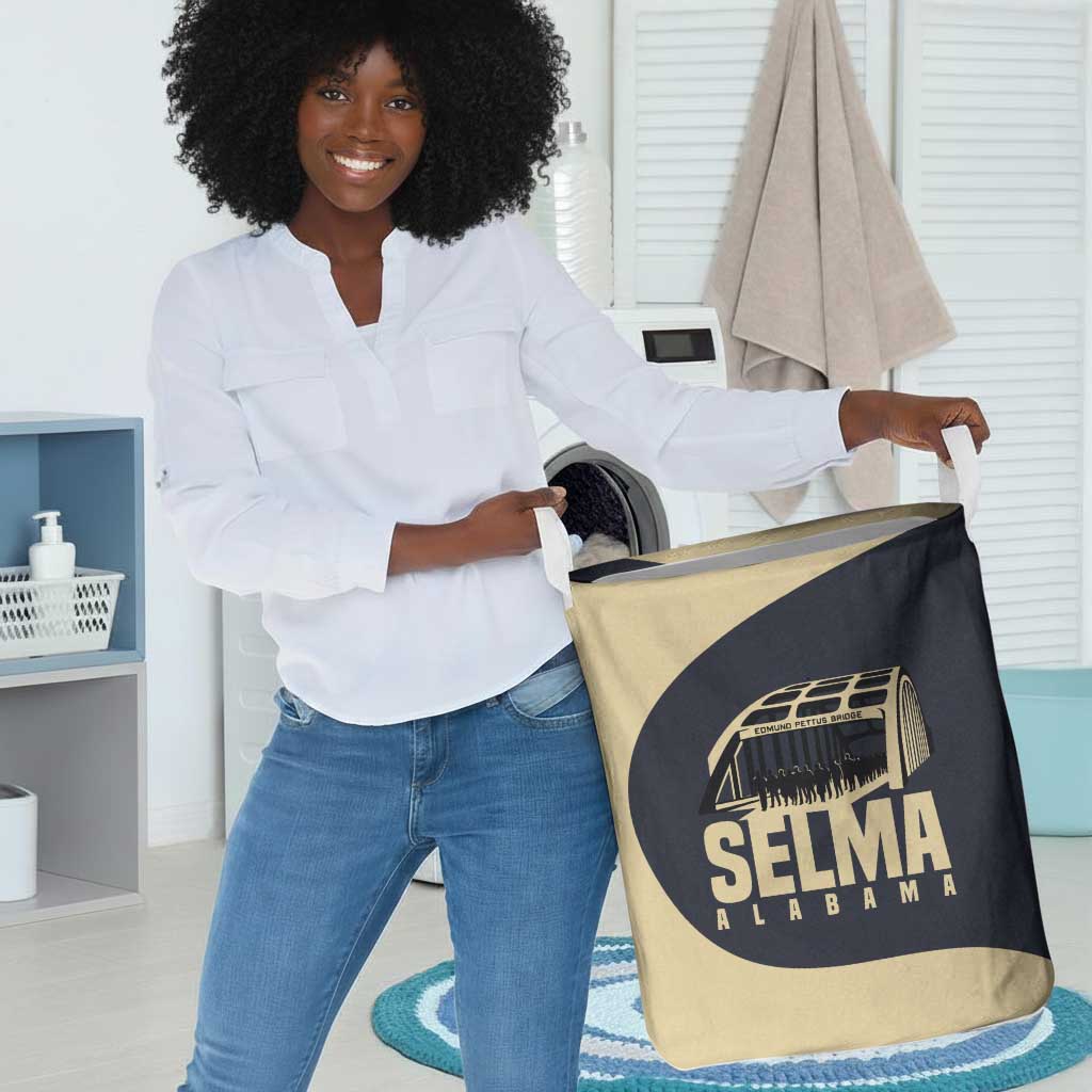 John Lewis Laundry Basket with Selma Bridge Graphic Civil Rights and Voting Rights Tribute - African Pride