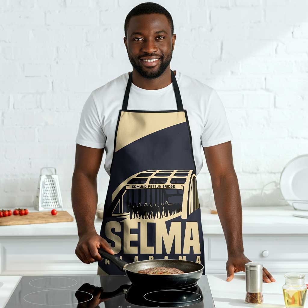 John Lewis Apron with Selma Bridge Graphic Civil Rights and Voting Rights Tribute - African Pride