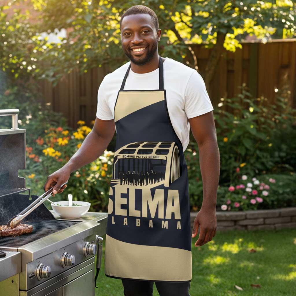 John Lewis Apron with Selma Bridge Graphic Civil Rights and Voting Rights Tribute - African Pride