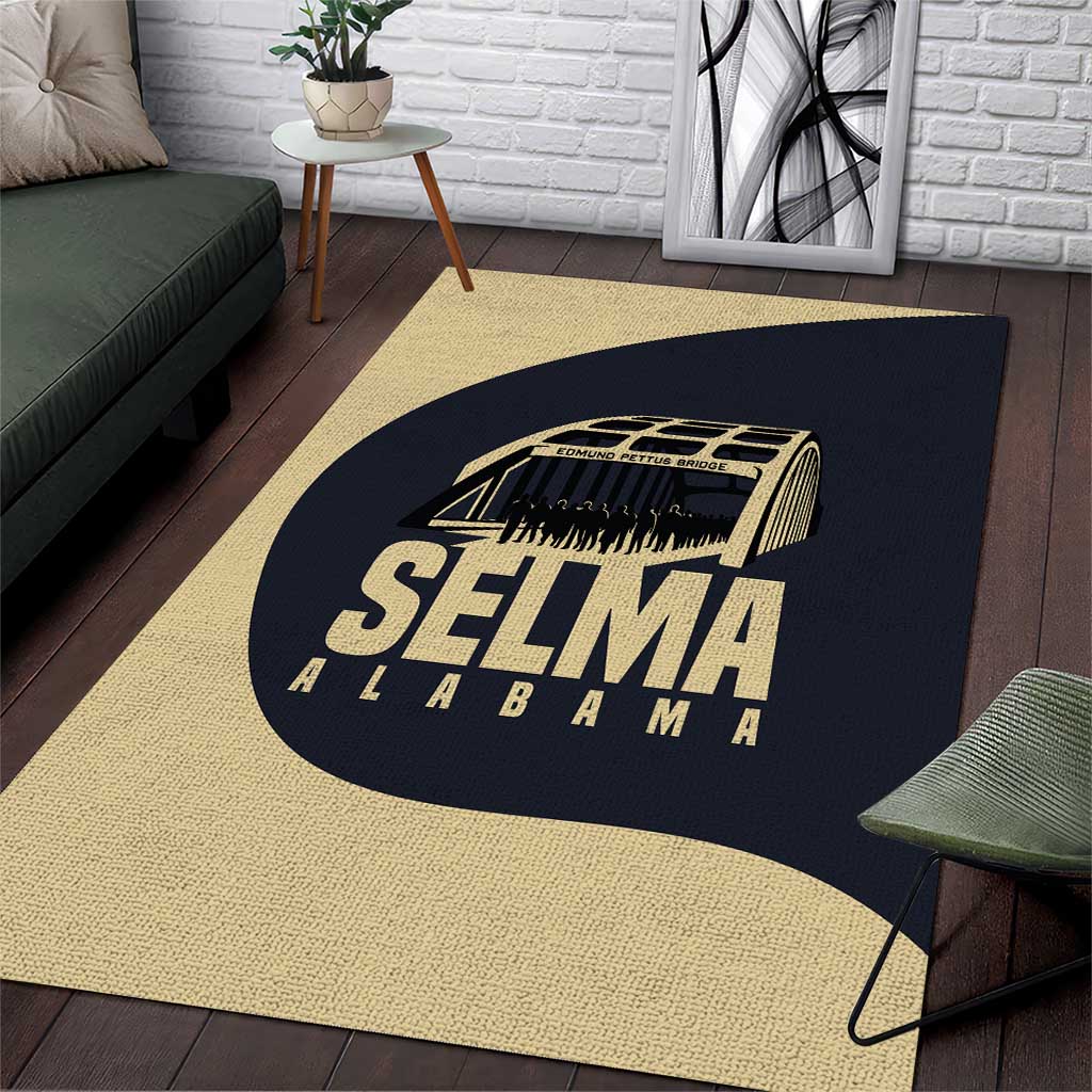 John Lewis Area Rug with Selma Bridge Graphic Civil Rights and Voting Rights Tribute - African Pride