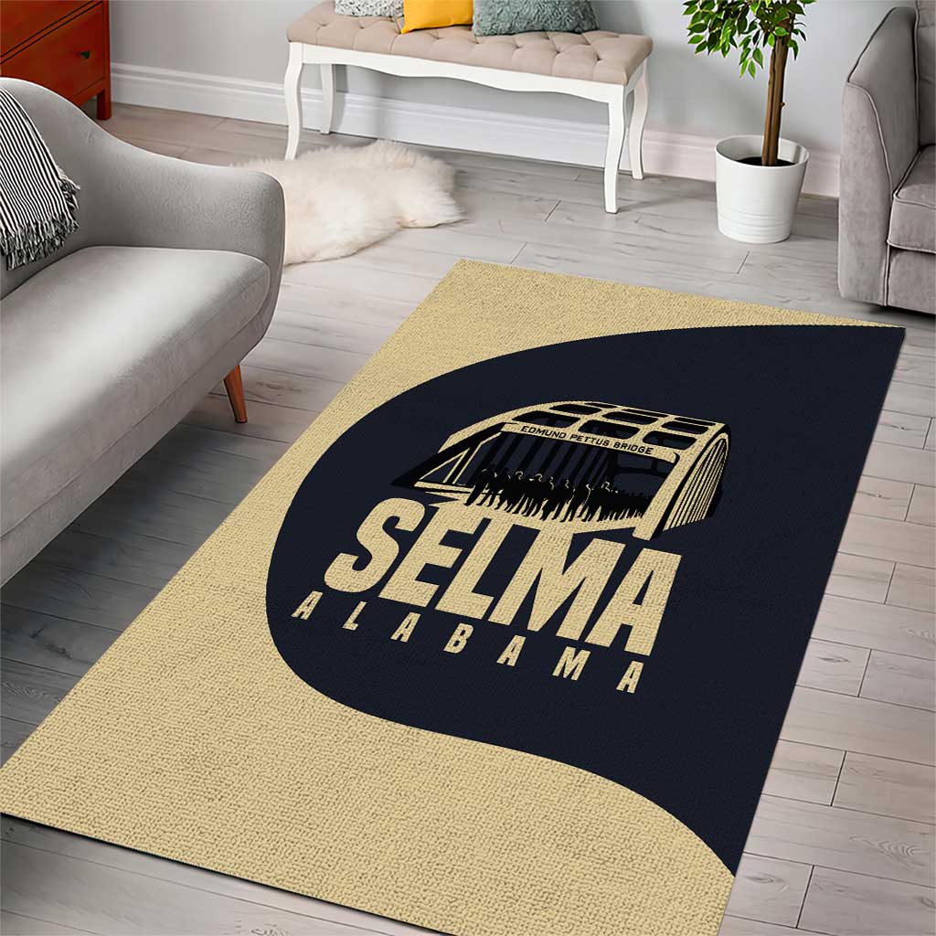 John Lewis Area Rug with Selma Bridge Graphic Civil Rights and Voting Rights Tribute - African Pride