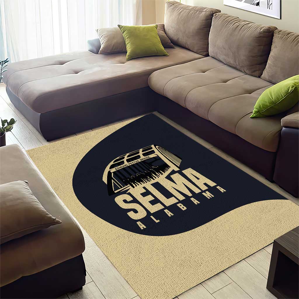 John Lewis Area Rug with Selma Bridge Graphic Civil Rights and Voting Rights Tribute - African Pride