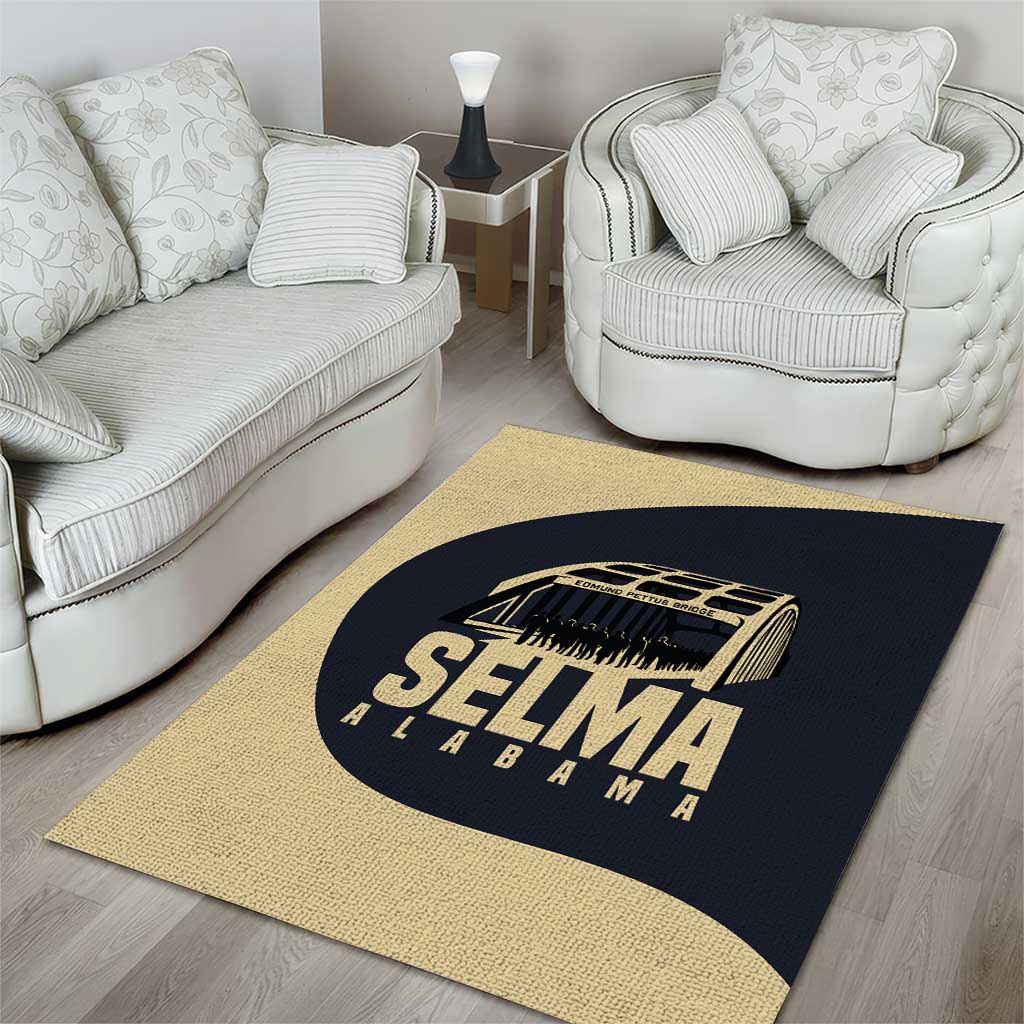 John Lewis Area Rug with Selma Bridge Graphic Civil Rights and Voting Rights Tribute - African Pride
