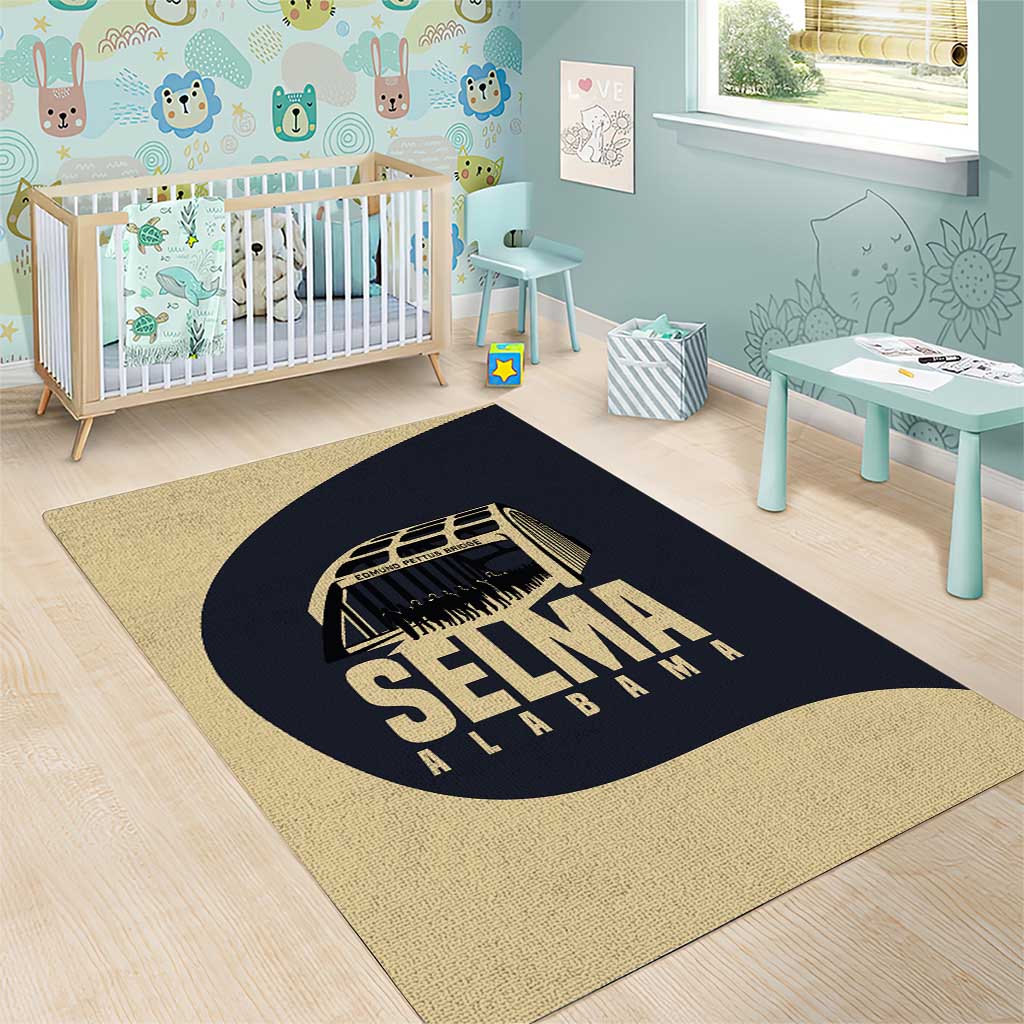 John Lewis Area Rug with Selma Bridge Graphic Civil Rights and Voting Rights Tribute - African Pride