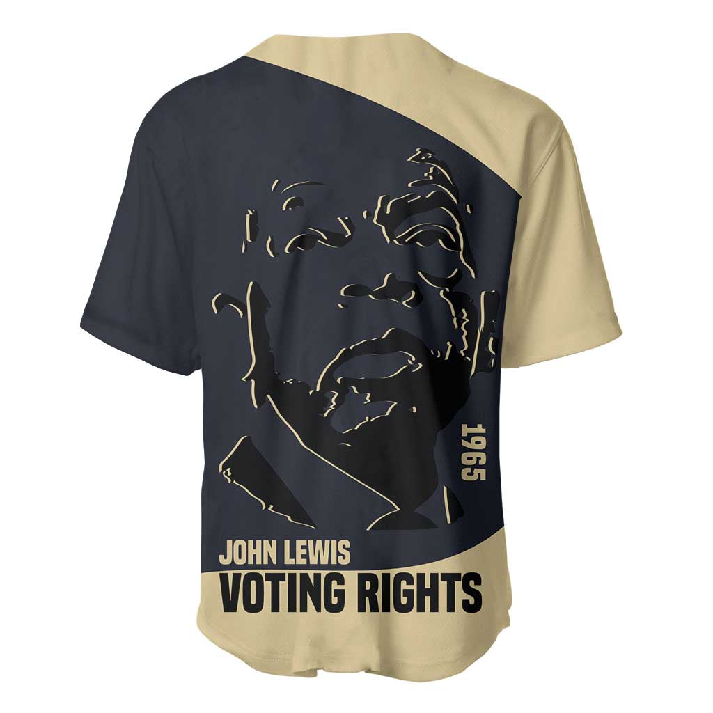 John Lewis Baseball Jersey with Selma Bridge Graphic Civil Rights and Voting Rights Tribute - African Pride