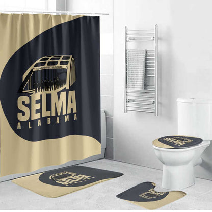 John Lewis Bathroom Set with Selma Bridge Graphic Civil Rights and Voting Rights Tribute - African Pride