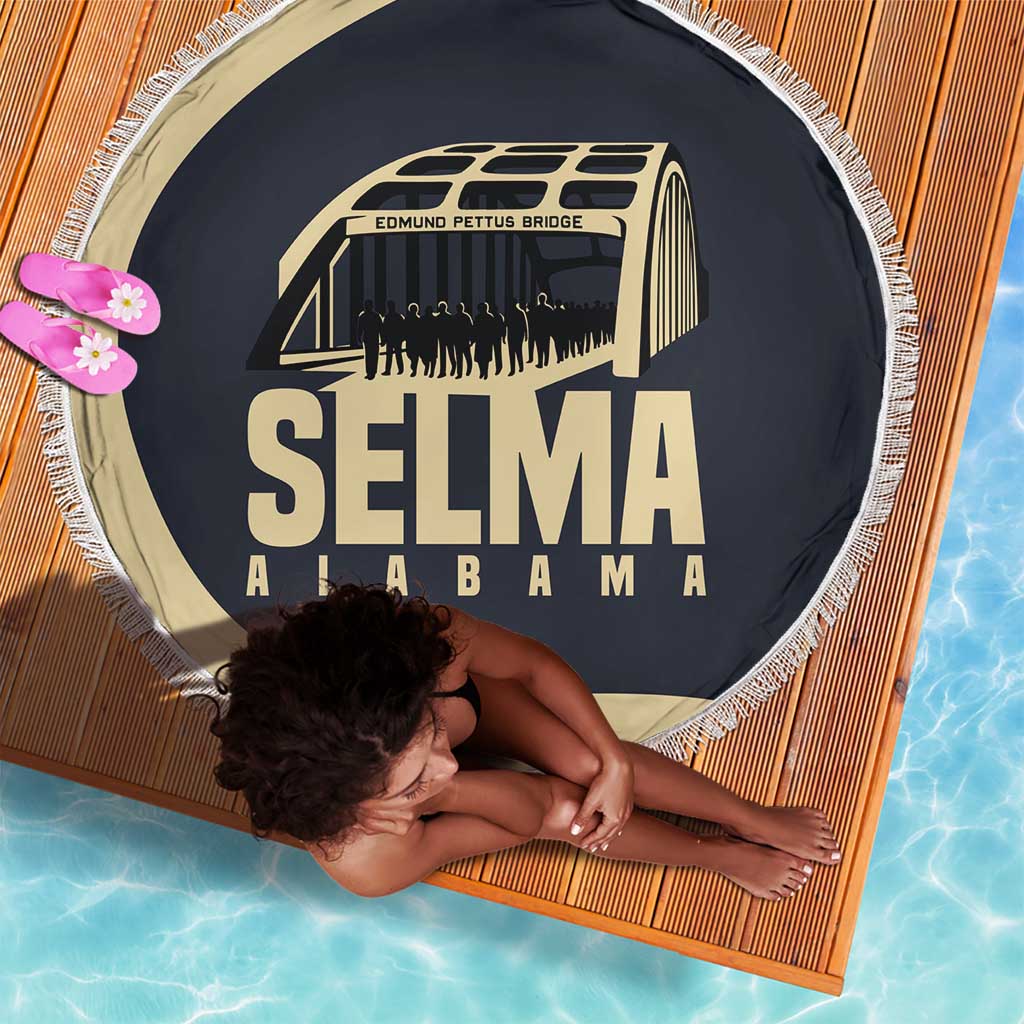 John Lewis Beach Blanket with Selma Bridge Graphic Civil Rights and Voting Rights Tribute - African Pride