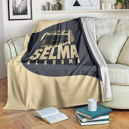 John Lewis Blanket with Selma Bridge Graphic Civil Rights and Voting Rights Tribute - African Pride