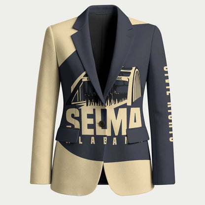 John Lewis Blazer with Selma Bridge Graphic Civil Rights and Voting Rights Tribute - African Pride