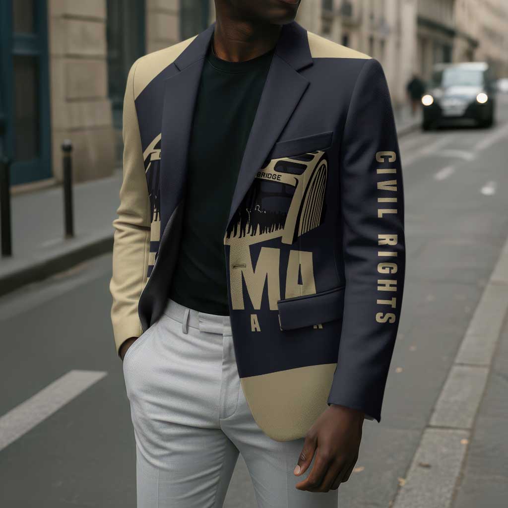 John Lewis Blazer with Selma Bridge Graphic Civil Rights and Voting Rights Tribute - African Pride