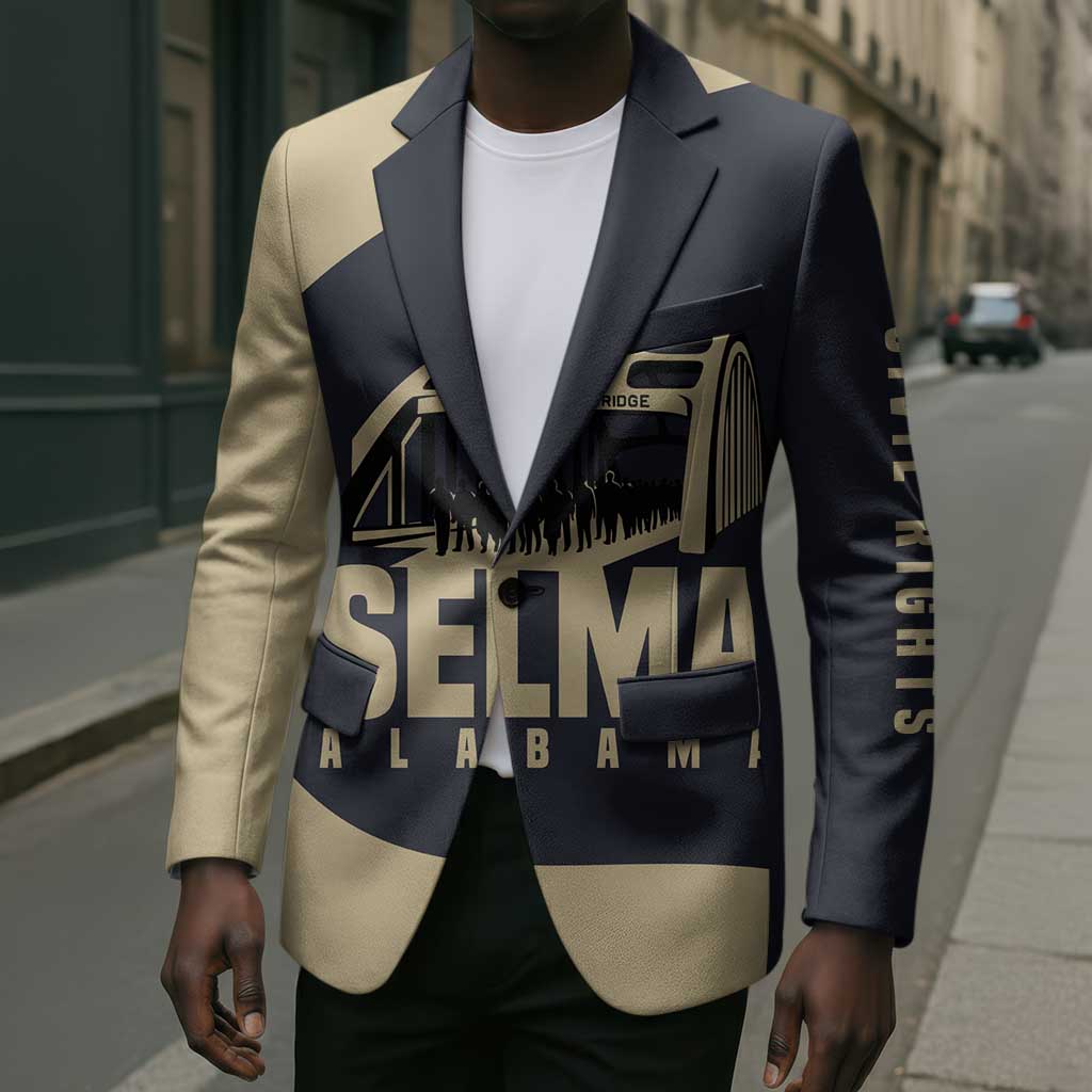 John Lewis Blazer with Selma Bridge Graphic Civil Rights and Voting Rights Tribute - African Pride