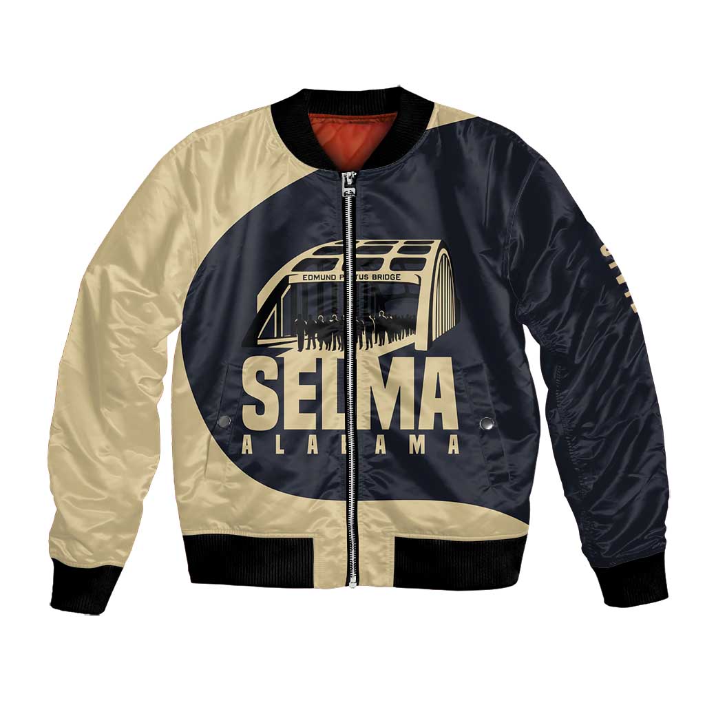 John Lewis Bomber Jacket with Selma Bridge Graphic Civil Rights and Voting Rights Tribute - African Pride
