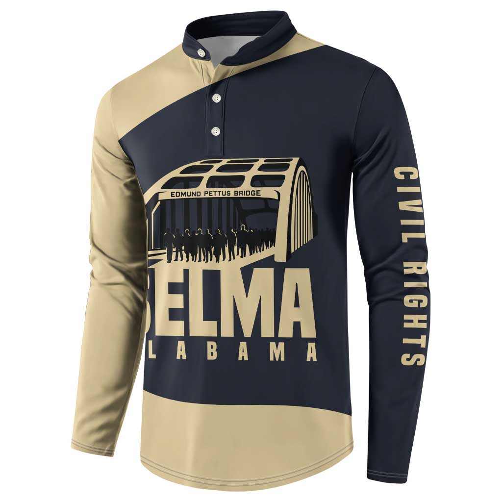 John Lewis Button Sweatshirt with Selma Bridge Graphic Civil Rights and Voting Rights Tribute