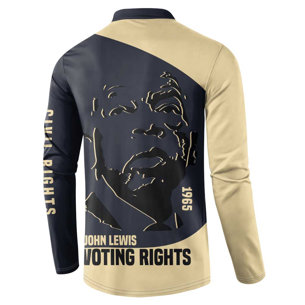 John Lewis Button Sweatshirt with Selma Bridge Graphic Civil Rights and Voting Rights Tribute
