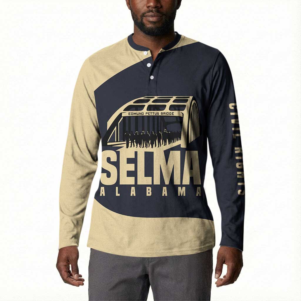 John Lewis Button Sweatshirt with Selma Bridge Graphic Civil Rights and Voting Rights Tribute
