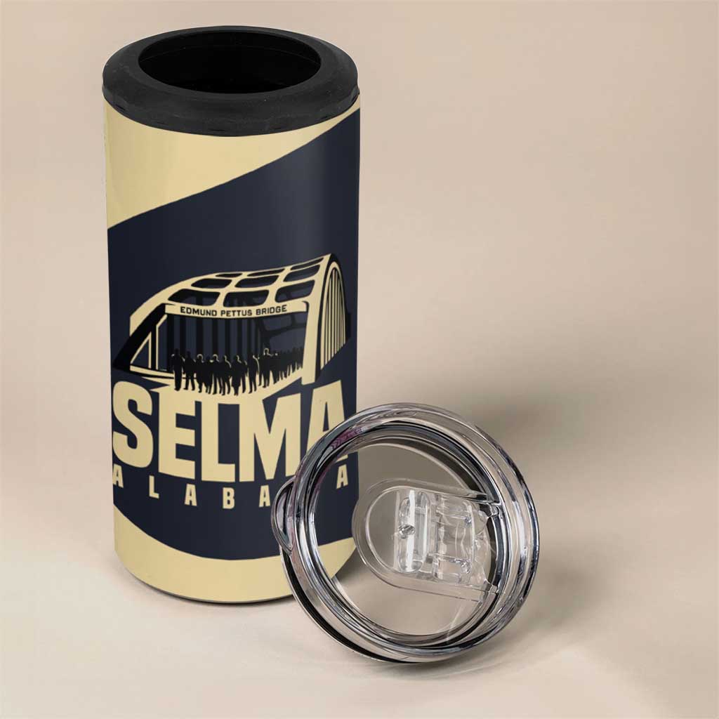 John Lewis 4 in 1 Can Cooler Tumbler with Selma Bridge Graphic Civil Rights and Voting Rights Tribute - African Pride