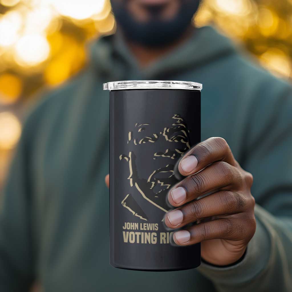 John Lewis 4 in 1 Can Cooler Tumbler with Selma Bridge Graphic Civil Rights and Voting Rights Tribute - African Pride