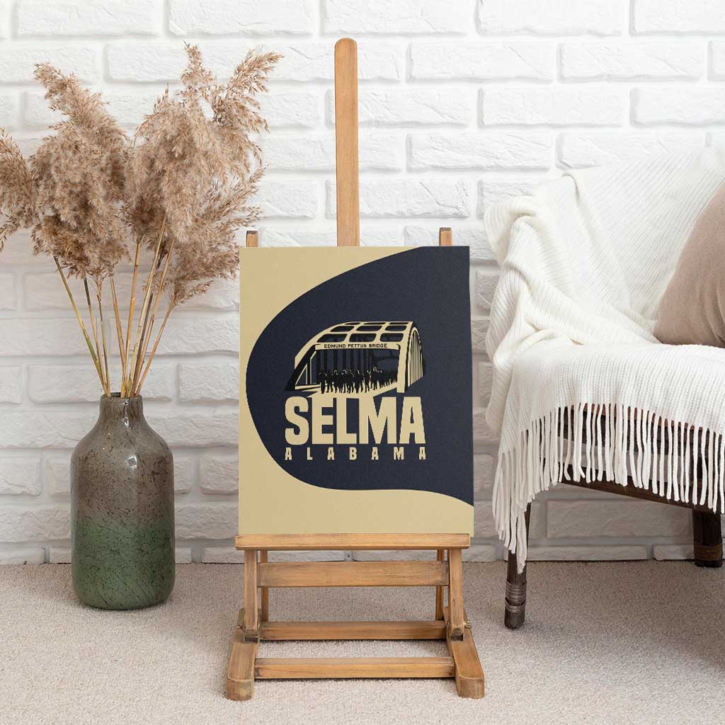 John Lewis Canvas Wall Art with Selma Bridge Graphic Civil Rights and Voting Rights Tribute - African Pride